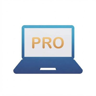 Munkaállomások ikon, laptop PRO felirattal