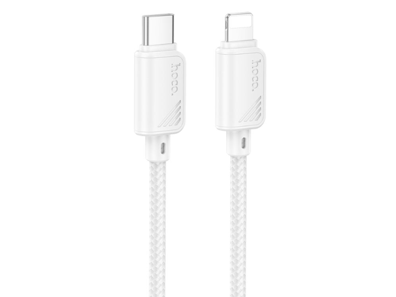 HOCO X113 Lightning töltőkábel, USB-A, 2,4 A, 1 m, fehér